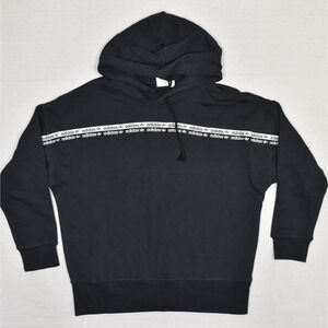 Adidas Women's Pullover Hoodie Trefoil Cotton Black Size M Stained